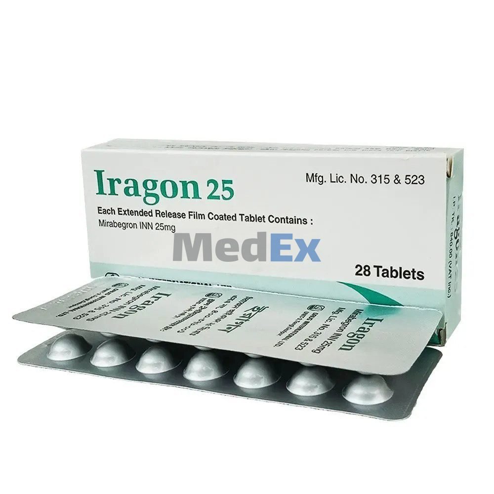 Iragon (25 mg) pack, manufacturer as listed: Drug International