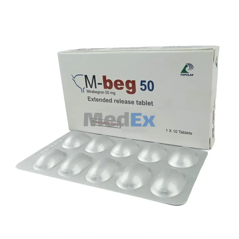 M-beg (25–50 mg) pack, manufacturer as listed: Popular Pharma